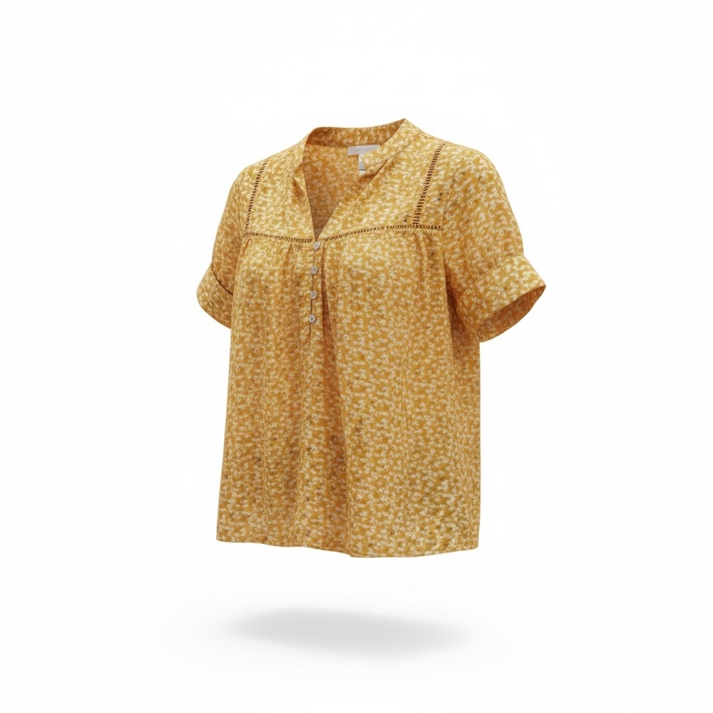 Mustard Patterned Blouse - Picture 4 of 5
